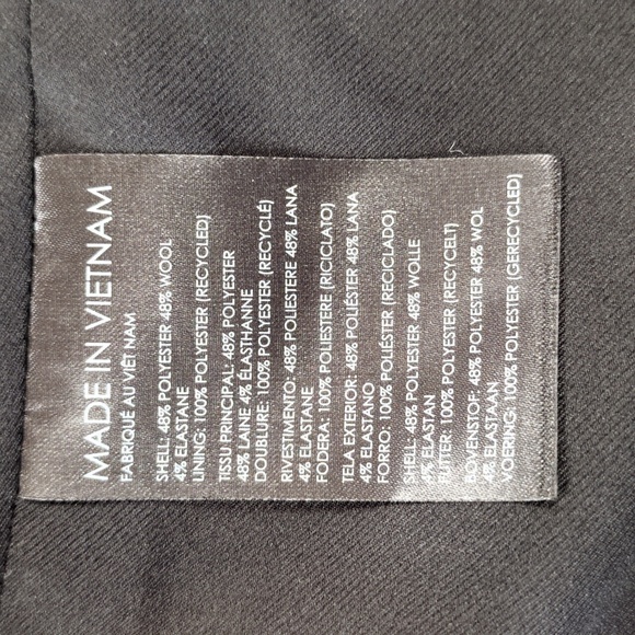 Club Monaco Black Wool Blend Blazer Size 8 - Picture 7 of 8